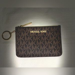 Micheal Kors Small Logo Leather Coin Purse